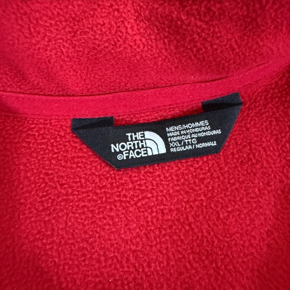 The North Face Red Fleece 1/4 Zip Pullover Mens XXL Regular - Picture 3 of 8